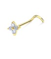Sparkling Flower Curved Nose Stud NSKZ-1764